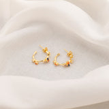 Emily Multi Coloured Hoop Earrings i 925 sterling silver i 18kt gold vermeil