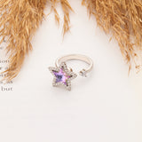 Champagne Star Sterling Silver Ring