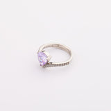 Lavender pear shaped ring