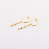 Emily Multi coloured hanging earrings