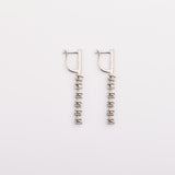 Tennis Sterling Silver Earring