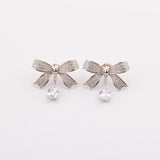 Sterling Silver Bow Earrings