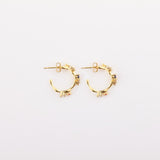 Emily Multi Coloured Hoop Earrings i 925 sterling silver i 18kt gold vermeil