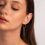 Emily Multi coloured hanging earrings
