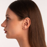 ROSE GOLD HEART SHAPED DROP EARRINGS