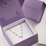 Silver Green Stone Queen's Necklace