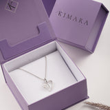 Silver Heart in a Heart Necklace