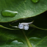 Sterling Silver Dual Stone Ring