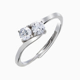 Sterling Silver Dual Stone Ring