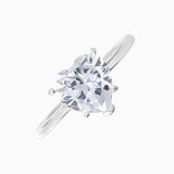 Silver Sparkling Heart Ring
