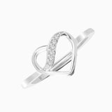 Sterling Silver Heart Band Ring