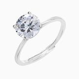 Silver Solitaire Ring