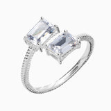 Silver Dual -Stone Ring