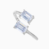 Silver Dual -Stone Ring