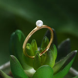Golden Pearl Ring