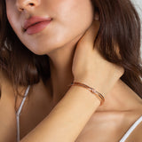 Rose-Gold Double Chain Infinity Bracelet.