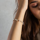 Sterling Silver Double Layer Pearl Bracelet
