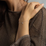 Sterling Silver Crescent Moon Bracelet