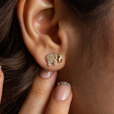 Golden Elephant Earrings
