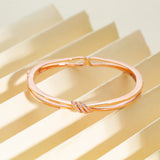 Rose-Gold Double Chain Infinity Bracelet.