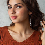 Sterling Silver Pearl Dangling Earrings