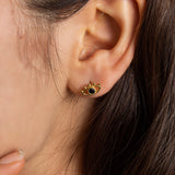 Golden Evil Eye Earrings