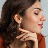 Rose Gold Oval Earrings