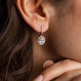 Rose Gold Oval Earrings