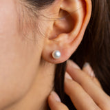 Silver Pearl Earrings