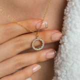 Golden Love Circle Necklace