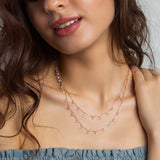 Rose-Gold Queen’s Double Layered Necklace