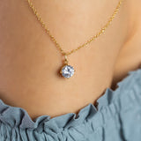 Golden Solitaire Necklace