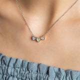 Silver Triple Heart Necklace