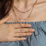 Rose Gold Multiple Layered Necklace