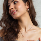 Rose Gold Triangular Pebble Jewelry