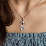 Silver Lucky Plant Jewelry Set
