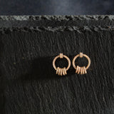 Golden Drop Earrings with Mini Hoops