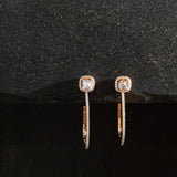 Silver Leaf Petal Dangling Earrings