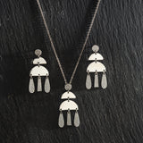 Silver Half Moon Jewelry Set