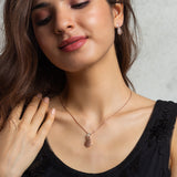 Rose Gold Peacock Necklace