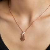 Rose Gold Peacock Necklace