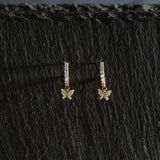 Golden Butterfly Hanging Earrings
