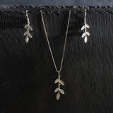 Silver Lucky Plant Jewelry Set