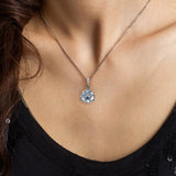Silver Solitaire Necklace