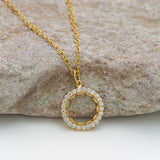 Golden Love Circle Necklace