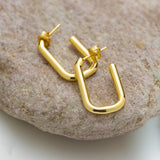 Golden U-Shaped Earrings