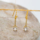 Golden Hanging Droplet Earrings