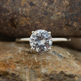 Silver Solitaire Ring