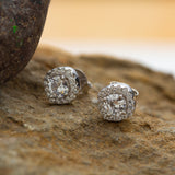 Sparkling Silver Stud Earrings