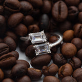 Silver Dual -Stone Ring